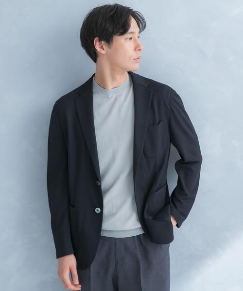 URBAN RESEARCH DOORS(アーバンリサーチドアーズ)の「LIFE STYLE TAILOR メランジニットイージージャケット(その他アウター・メンズ・カーキ/グレー/ネイビー・SMALL/LARGE/MEDIUM/X-LARGE)」の4枚目の写真