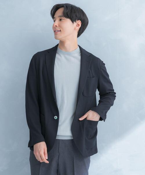 URBAN RESEARCH DOORS(アーバンリサーチドアーズ)の「LIFE STYLE TAILOR メランジニットイージージャケット(その他アウター・メンズ・カーキ/グレー/ネイビー・SMALL/LARGE/MEDIUM/X-LARGE)」の5枚目の写真