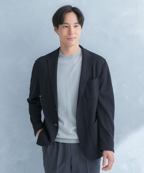 URBAN RESEARCH DOORS(アーバンリサーチドアーズ)の「LIFE STYLE TAILOR メランジニットイージージャケット(その他アウター・メンズ・カーキ/グレー/ネイビー・SMALL/LARGE/MEDIUM/X-LARGE)」の6枚目の写真