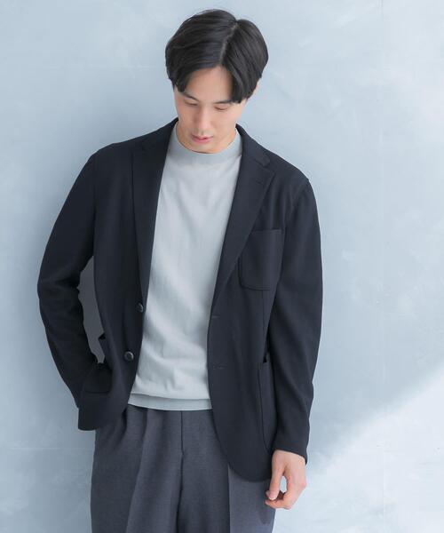URBAN RESEARCH DOORS(アーバンリサーチドアーズ)の「LIFE STYLE TAILOR メランジニットイージージャケット(その他アウター・メンズ・カーキ/グレー/ネイビー・SMALL/LARGE/MEDIUM/X-LARGE)」の7枚目の写真
