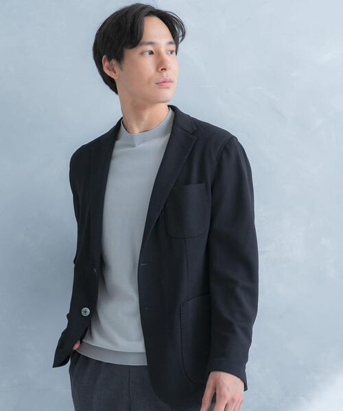URBAN RESEARCH DOORS(アーバンリサーチドアーズ)の「LIFE STYLE TAILOR メランジニットイージージャケット(その他アウター・メンズ・カーキ/グレー/ネイビー・SMALL/LARGE/MEDIUM/X-LARGE)」の8枚目の写真