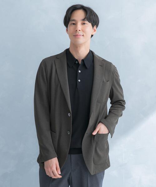 URBAN RESEARCH DOORS(アーバンリサーチドアーズ)の「LIFE STYLE TAILOR メランジニットイージージャケット(その他アウター・メンズ・カーキ/グレー/ネイビー・SMALL/LARGE/MEDIUM/X-LARGE)」の20枚目の写真