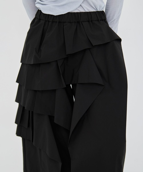 TAAKK(ターク)の「【TAAKK/ターク】Pants/フリルワイドパンツ(その他パンツ・レディース・ブラック・3/1)」の7枚目の写真