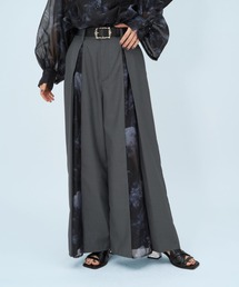 HARE | センターガラスリットワイドパンツ(HARE)(スラックス)