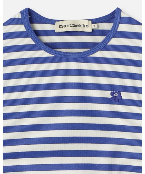 marimekko(マリメッコ)の「【kioski】 Kukkea Tasaraita Unikko / t-shirt(Tシャツ/カットソー・レディース・ブルー/レッド・MEDIUM/SMALL)」の5枚目の写真