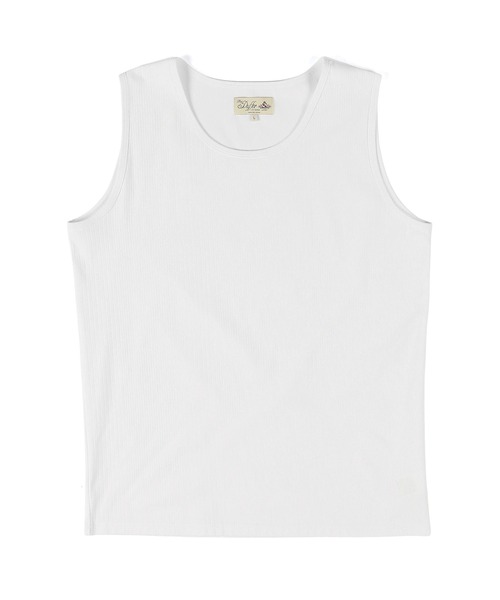The DUFFER of ST.GEORGE(ザダファーオブセントジョージ)の「「AIR FLEX」RANDOM RIB KNIT TANK TOP :高収縮機能素材「エアフレックス」ランダムリブ タンクトップ / ストレッチ / UVカット / ドライタッチ / アンチピリング / インナー(タンクトップ・メンズ・チャコールグレー/ホワイト/ブラック・LARGE/MEDIUM/X-LARGE)」の12枚目の写真