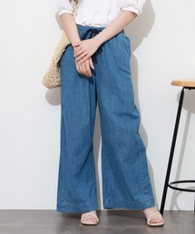 ライトオンスデニムイージーワイドパンツ