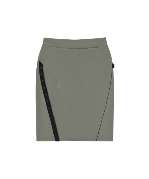 OJOS(オホス)の「Button Slit Track Skirt / Khaki(スカート・レディース・その他・1/2/3)」の2枚目の写真