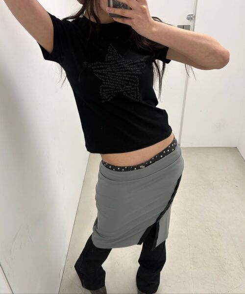 OJOS(オホス)の「Button Slit Track Skirt / Khaki(スカート・レディース・その他・1/2/3)」の8枚目の写真