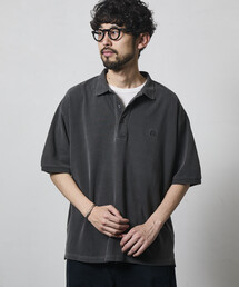 Firsthand（ファーストハンド）の「Firsthand ファーストハンド ビッグシルエット ヴィンテージ加工 ワンポイント刺繍 ショートスリーブ ポロシャツ（ポロシャツ）」