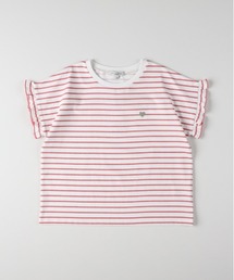 Right-on | VIVIAN BLUE(ヴィヴィアンブルー)ボーダープリントフリルＴシャツ(Tシャツ/カットソー)