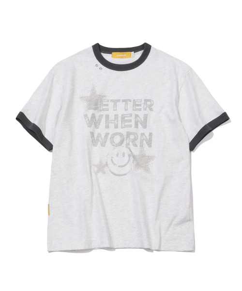 MAINBOOTH(メインブース)の「Better Smile T-shirt(1% MELANGE)(Tシャツ/カットソー・レディース・その他・1/2)」の1枚目の写真