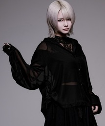 AdaNous（アダナス）の「『AdaNous/アダナス』レースフリル付きシフォンシャツ（シャツ/ブラウス）」