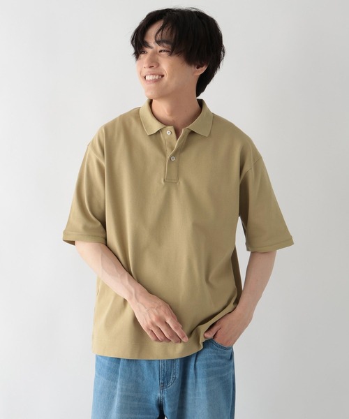 GLOBAL WORK（グローバルワーク）の「SOLOTEXカノコポロシャツ/664259（ポロシャツ・メンズ・ホワイト/ライトグリーン/ネイビー/マスタード・SMALL/MEDIUM/LARGE/X-LARGE）」の4枚目の写真