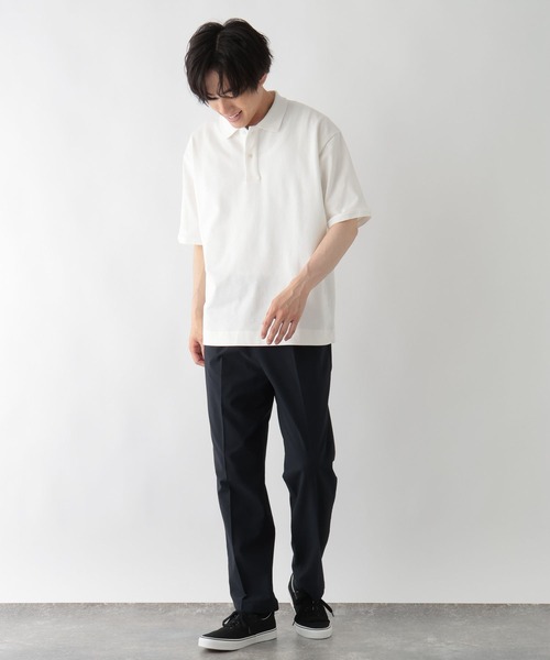 GLOBAL WORK（グローバルワーク）の「SOLOTEXカノコポロシャツ/664259（ポロシャツ・メンズ・ホワイト/ライトグリーン/ネイビー/マスタード・SMALL/MEDIUM/LARGE/X-LARGE）」の5枚目の写真