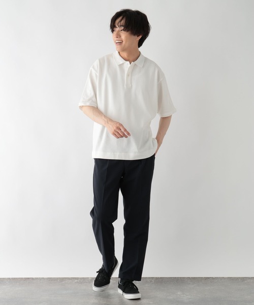 GLOBAL WORK（グローバルワーク）の「SOLOTEXカノコポロシャツ/664259（ポロシャツ・メンズ・ホワイト/ライトグリーン/ネイビー/マスタード・SMALL/MEDIUM/LARGE/X-LARGE）」の6枚目の写真