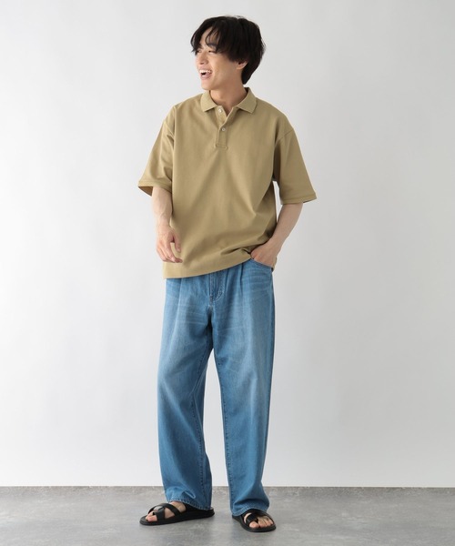 GLOBAL WORK（グローバルワーク）の「SOLOTEXカノコポロシャツ/664259（ポロシャツ・メンズ・ホワイト/ライトグリーン/ネイビー/マスタード・SMALL/MEDIUM/LARGE/X-LARGE）」の22枚目の写真
