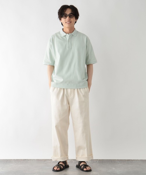 GLOBAL WORK（グローバルワーク）の「SOLOTEXカノコポロシャツ/664259（ポロシャツ・メンズ・ホワイト/ライトグリーン/ネイビー/マスタード・SMALL/MEDIUM/LARGE/X-LARGE）」の10枚目の写真