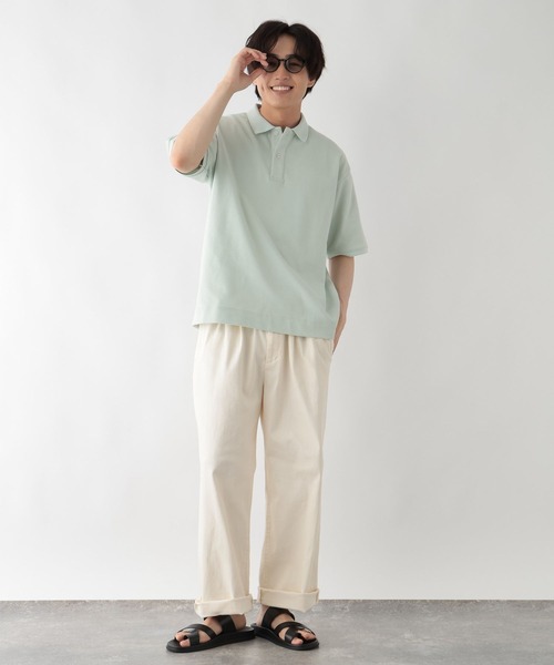 GLOBAL WORK（グローバルワーク）の「SOLOTEXカノコポロシャツ/664259（ポロシャツ・メンズ・ホワイト/ライトグリーン/ネイビー/マスタード・SMALL/MEDIUM/LARGE/X-LARGE）」の11枚目の写真