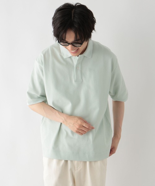 GLOBAL WORK（グローバルワーク）の「SOLOTEXカノコポロシャツ/664259（ポロシャツ・メンズ・ホワイト/ライトグリーン/ネイビー/マスタード・SMALL/MEDIUM/LARGE/X-LARGE）」の13枚目の写真