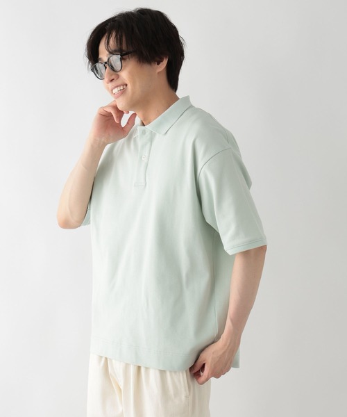 GLOBAL WORK（グローバルワーク）の「SOLOTEXカノコポロシャツ/664259（ポロシャツ・メンズ・ホワイト/ライトグリーン/ネイビー/マスタード・SMALL/MEDIUM/LARGE/X-LARGE）」の15枚目の写真
