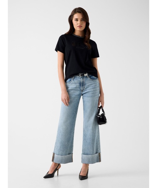 Guess（ゲス）の「SEQUINS Logo Tee Tシャツ ロゴTシャツ（Tシャツ/カットソー・レディース・ブラック/ホワイト・X-SMALL/SMALL/MEDIUM/LARGE）」の8枚目の写真