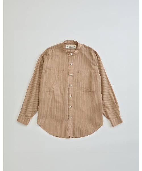 THE SHINZONE(ザ シンゾーン)の「STAND COLLAR DADDY SHIRT 26MMSBL02(シャツ/ブラウス・レディース・ライトブルー/ベージュ・FREE)」の1枚目の写真
