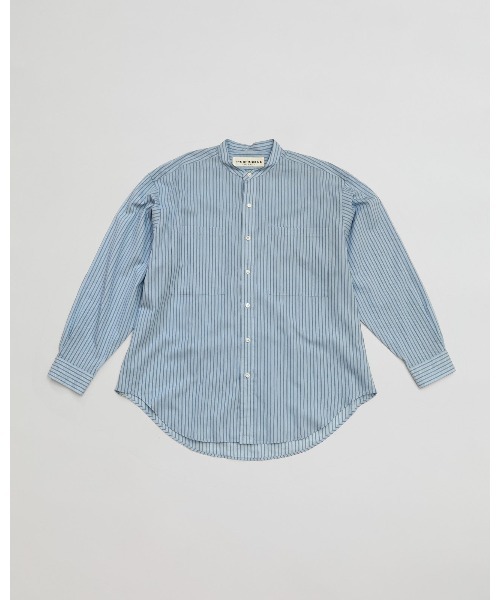 THE SHINZONE(ザ シンゾーン)の「STAND COLLAR DADDY SHIRT 26MMSBL02(シャツ/ブラウス・レディース・ライトブルー/ベージュ・FREE)」の2枚目の写真