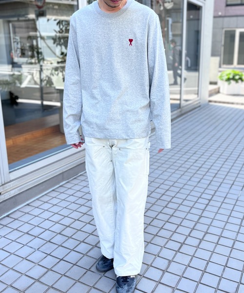 AMI Alexandre Mattiussi(アミアレクサンドルマテュッシ)の「【AMI PARIS】アミ パリス Small Heart Long Sleeve ワンポイント ロゴ ロンT(Tシャツ/カットソー・メンズ・ブラック/グレー/ホワイト・L/M/XL)」の15枚目の写真