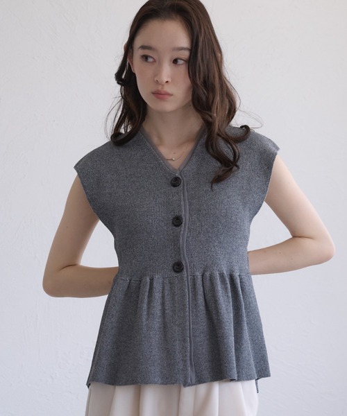 raffime(ラフィミー)の「【Raffime】レイヤードデザインニットペプラム(チュニック・レディース・ブラック系その他/アイボリー/ブラウン系その他・フリー)」の12枚目の写真