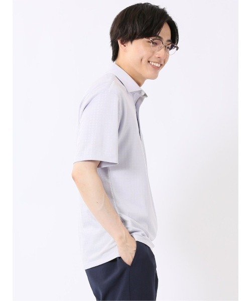 TAKA-Q(タカキュー)の「ビズポロ ポロシャツ メンズ 半袖 ストレッチ 吸水速乾 ノンアイロン ワイドカラー クールパス クールビズ(ポロシャツ・メンズ・ライラック・LARGE/MEDIUM/X-LARGE)」の18枚目の写真
