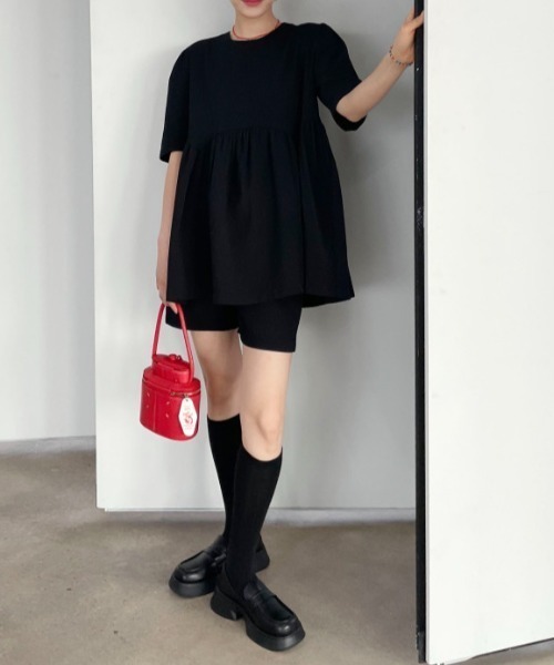 AMAJI（アマジ）の「チェック柄 ショートパンツ セットアップ（セットアップ・レディース・ブラック/ベージュ・FREE）」の2枚目の写真