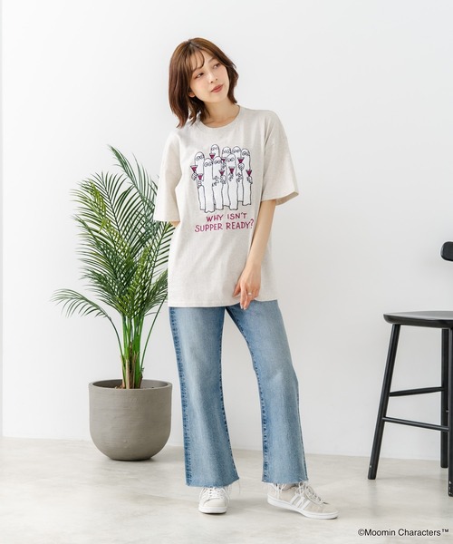 MOOMIN(ムーミン)の「【ムーミン】 【綿100%のしっかりした生地】オリジナルデザイン キャラクター刺繍Tシャツ リトルミイ ニョロニョロ 大人カジュアル ユニセックス(Tシャツ/カットソー・メンズ・ホワイト系その他/ブラック系その他2/ブルー系その他/ベージュ系その他2・LARGE/MEDIUM/SMALL)」の20枚目の写真