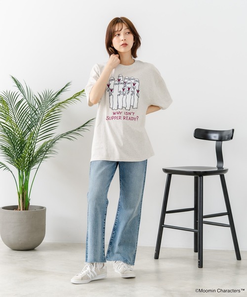 MOOMIN(ムーミン)の「【ムーミン】 【綿100%のしっかりした生地】オリジナルデザイン キャラクター刺繍Tシャツ リトルミイ ニョロニョロ 大人カジュアル ユニセックス(Tシャツ/カットソー・メンズ・ホワイト系その他/ブラック系その他2/ブルー系その他/ベージュ系その他2・LARGE/MEDIUM/SMALL)」の22枚目の写真