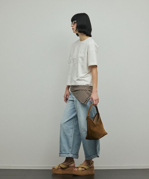 Diagram（ダイアグラム）の「レースTシャツ（Tシャツ/カットソー・レディース・ホワイト/ブラック・36）」の7枚目の写真