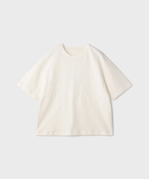 Diagram（ダイアグラム）の「レースTシャツ（Tシャツ/カットソー・レディース・ホワイト/ブラック・36）」の10枚目の写真