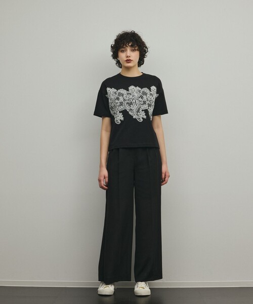 Diagram（ダイアグラム）の「レースTシャツ（Tシャツ/カットソー・レディース・ホワイト/ブラック・36）」の13枚目の写真