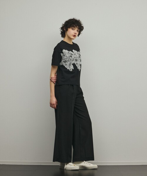 Diagram（ダイアグラム）の「レースTシャツ（Tシャツ/カットソー・レディース・ホワイト/ブラック・36）」の14枚目の写真
