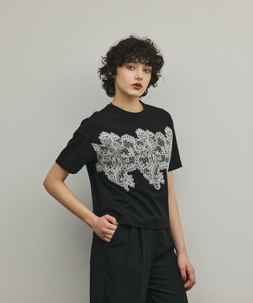 Diagram（ダイアグラム）の「レースTシャツ（Tシャツ/カットソー・レディース・ホワイト/ブラック・36）」の16枚目の写真