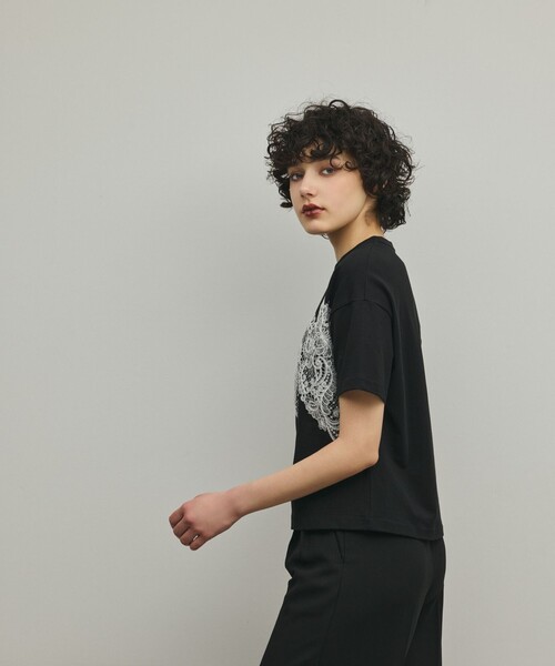 Diagram（ダイアグラム）の「レースTシャツ（Tシャツ/カットソー・レディース・ホワイト/ブラック・36）」の18枚目の写真
