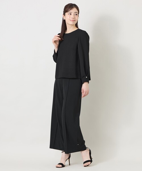 TO BE CHIC（トゥー ビー シック）の「BOBスカラップタック ブラウス（シャツ/ブラウス・レディース・ブラック・40）」の2枚目の写真