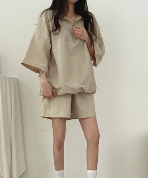 Flugge(フラッジー)の「スポーティーハーフジップセットアップ(その他トップス・レディース・グレー/ベージュ・LARGE/MEDIUM)」の7枚目の写真