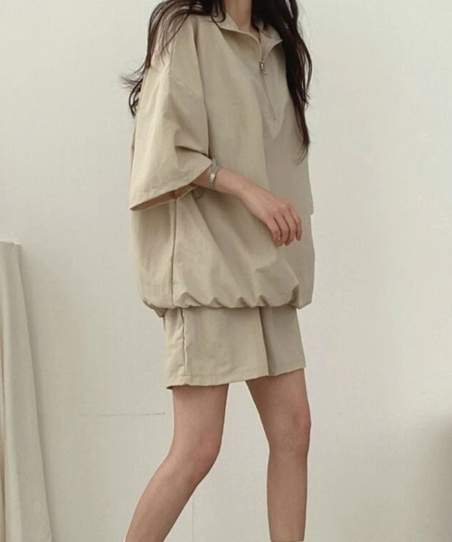 Flugge(フラッジー)の「スポーティーハーフジップセットアップ(その他トップス・レディース・グレー/ベージュ・LARGE/MEDIUM)」の8枚目の写真