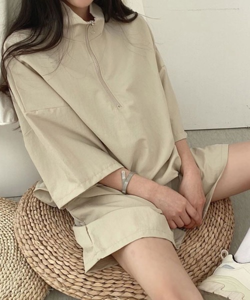 Flugge(フラッジー)の「スポーティーハーフジップセットアップ(その他トップス・レディース・グレー/ベージュ・LARGE/MEDIUM)」の10枚目の写真