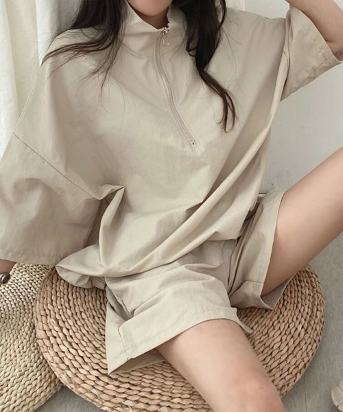 Flugge(フラッジー)の「スポーティーハーフジップセットアップ(その他トップス・レディース・グレー/ベージュ・LARGE/MEDIUM)」の11枚目の写真