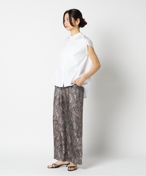 HELIOPOLE(エリオポール)の「BACK VOLUME STAND COLLAR SHIRT(シャツ/ブラウス・レディース・ホワイト/ピンク系・38)」の18枚目の写真