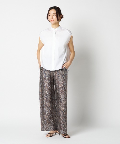 HELIOPOLE(エリオポール)の「BACK VOLUME STAND COLLAR SHIRT(シャツ/ブラウス・レディース・ホワイト/ピンク系・38)」の17枚目の写真