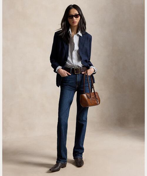 POLO RALPH LAUREN（ポロ ラルフ ローレン）の「ワイド クロップド ギンガム リネン シャツ（シャツ/ブラウス・レディース・ブルー・S/M/L/XS/XXS）」の8枚目の写真