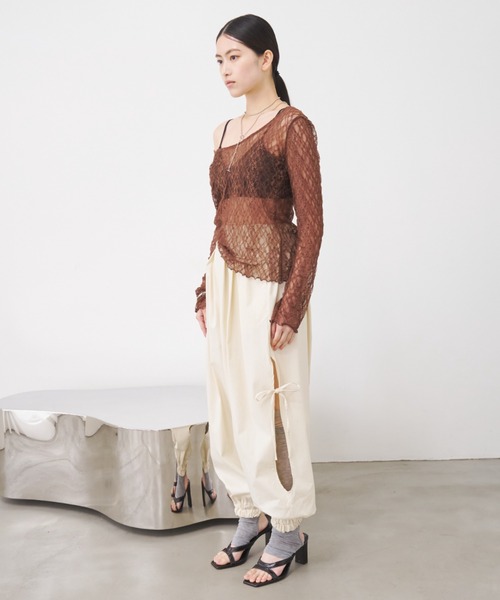 SOEMIN(ソミン)の「Aladdin pants/アラジンパンツ(スラックス・レディース・ブラック/ホワイト・FREE)」の19枚目の写真
