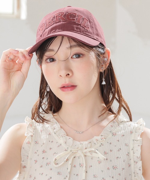 Honeys（ハニーズ）の「ロゴワッペンキャップ（キャップ・レディース・カーキ/ライトベージュ/ブラック/ブラウン・FREE）」の3枚目の写真